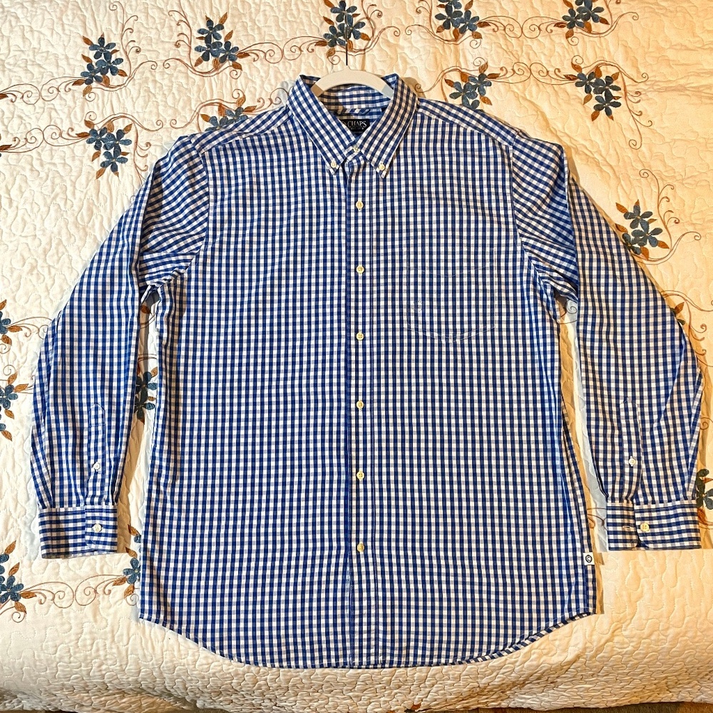Chaps Long Sleeve Button Up Shirt Size XL